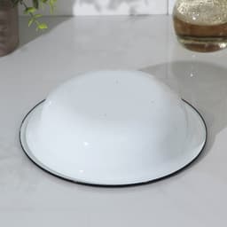 Миска эмалированная, d=19.8 см, 900 мл, индукция, без деколи, белая