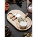 Набор для подачи сыра Доляна, 32.5×20.5×1.5 см, 3 ножа, дерево дуб