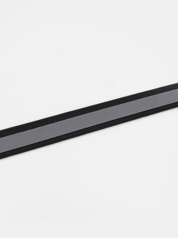 Светоотражающая лента-резинка, 20 мм, 10 ± 1 м, цвет чёрный