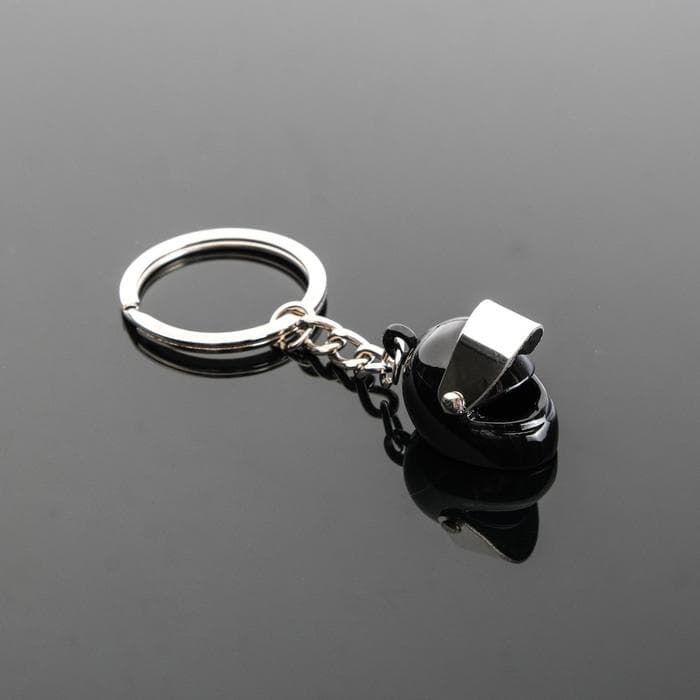 Брелок для автомобильных ключей Cartage, шлем мотоцикла, черный, металл