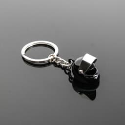 Брелок для автомобильных ключей Cartage, шлем мотоцикла, черный, металл