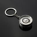 Брелок для автомобильных ключей Cartage, диск, металл, хром