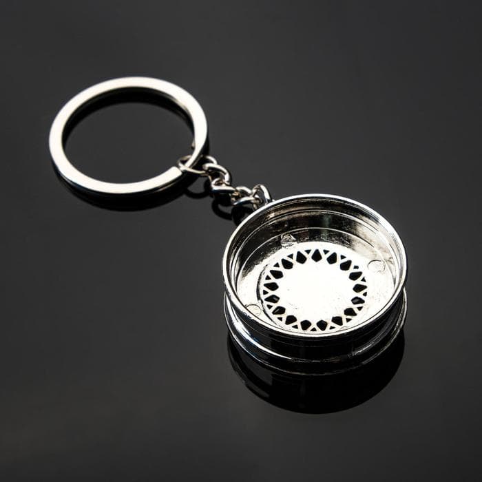 Брелок для автомобильных ключей Cartage, диск, металл, хром