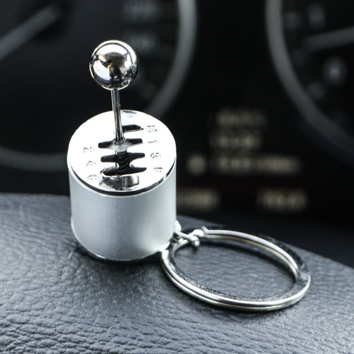 Брелок для ключей автомобиля Cartage, рычаг кпп, металл, хром