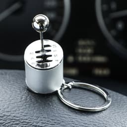 Брелок для ключей автомобиля Cartage, рычаг кпп, металл, хром