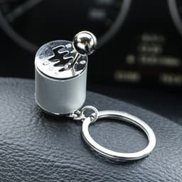 Брелок для ключей автомобиля Cartage, рычаг кпп, металл, хром