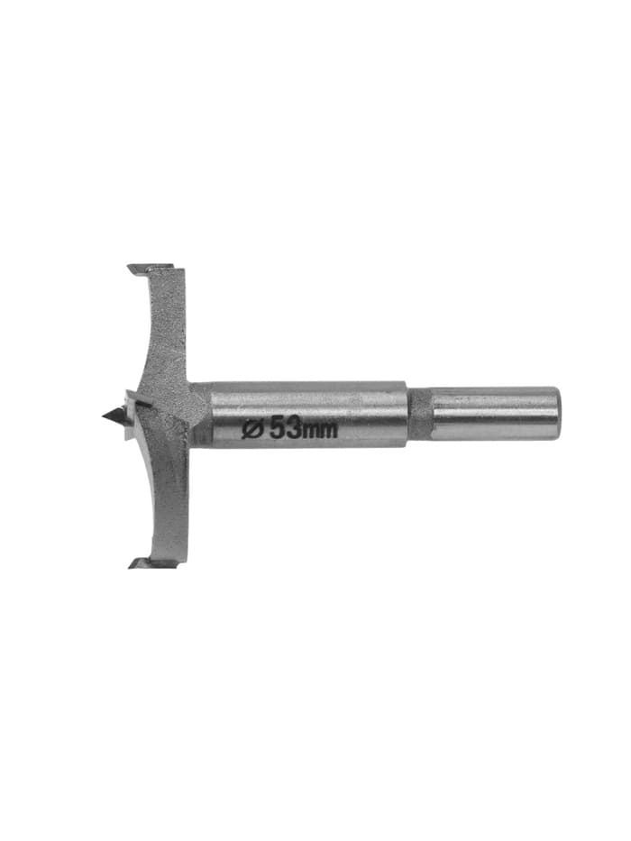 Сверло Форстнера ТУНДРА, твердосплавные пластины, цилиндрический хвостовик, 53 мм