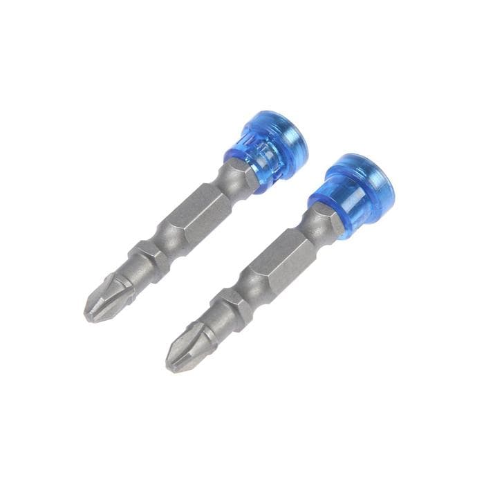 Биты двухсторонние ТУНДРА, сталь S2, круглый магнит-ограничитель, PH2×50 мм, 2 шт.