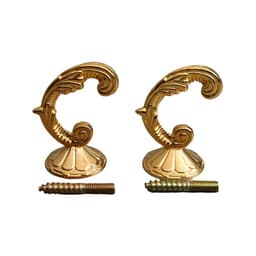 Держатель для штор KS002, однорожковый, цвет золото, набор 2 шт.