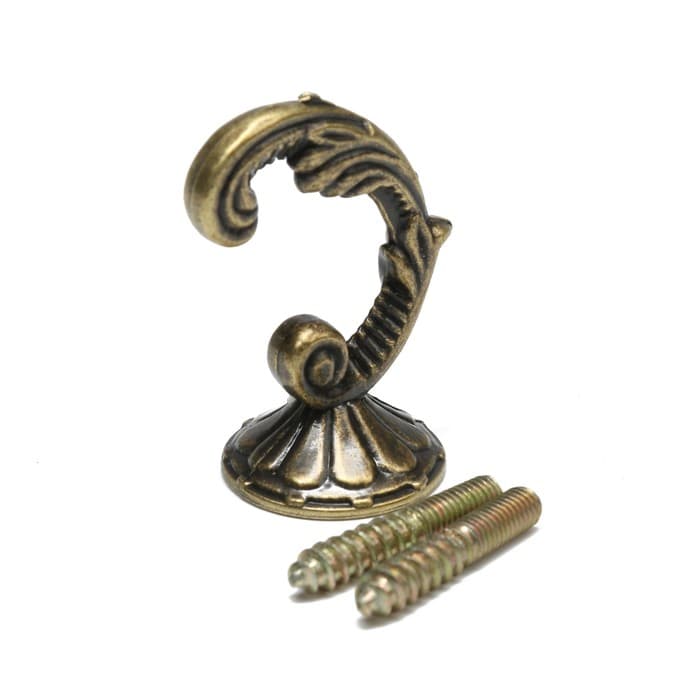 Держатель для штор «ТУНДРА» KS002, однорожковый, цвет бронза, набор 2 шт.