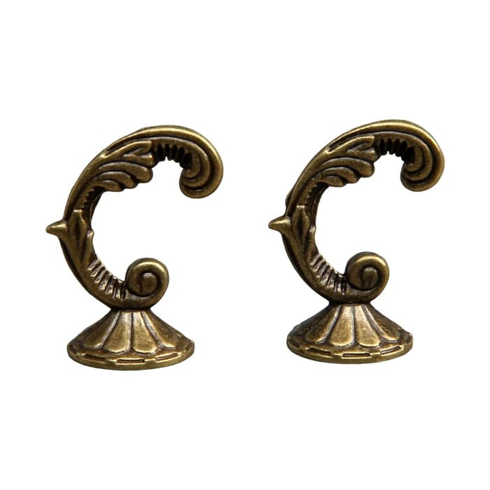 Держатель для штор «ТУНДРА» KS002, однорожковый, цвет бронза, набор 2 шт.