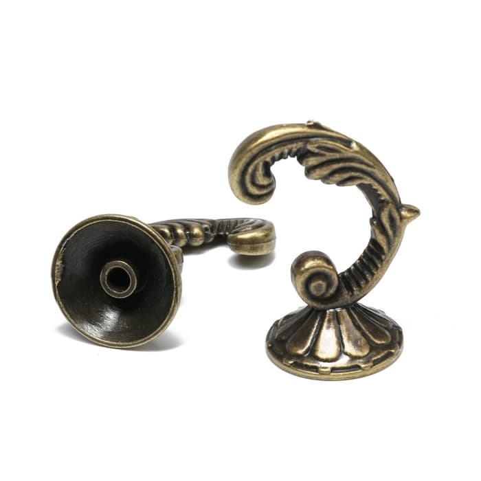 Держатель для штор «ТУНДРА» KS002, однорожковый, цвет бронза, набор 2 шт.