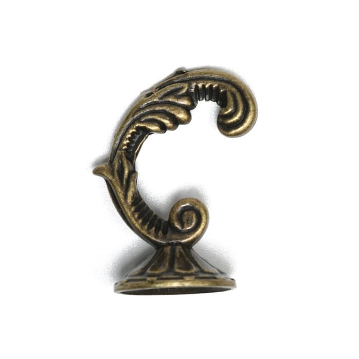 Держатель для штор «ТУНДРА» KS002, однорожковый, цвет бронза, набор 2 шт.