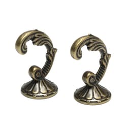 Держатель для штор «ТУНДРА» KS002, однорожковый, цвет бронза, набор 2 шт.