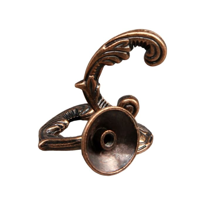 Держатель для штор KS002, однорожковый, цвет медь, набор 2 шт.