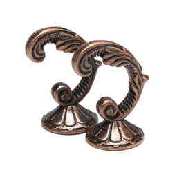 Держатель для штор KS002, однорожковый, цвет медь, набор 2 шт.