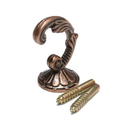 Держатель для штор KS002, однорожковый, цвет медь, набор 2 шт.