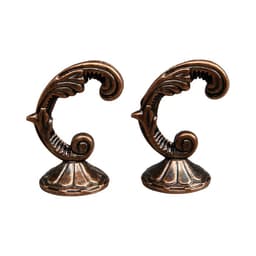 Держатель для штор KS002, однорожковый, цвет медь, набор 2 шт.