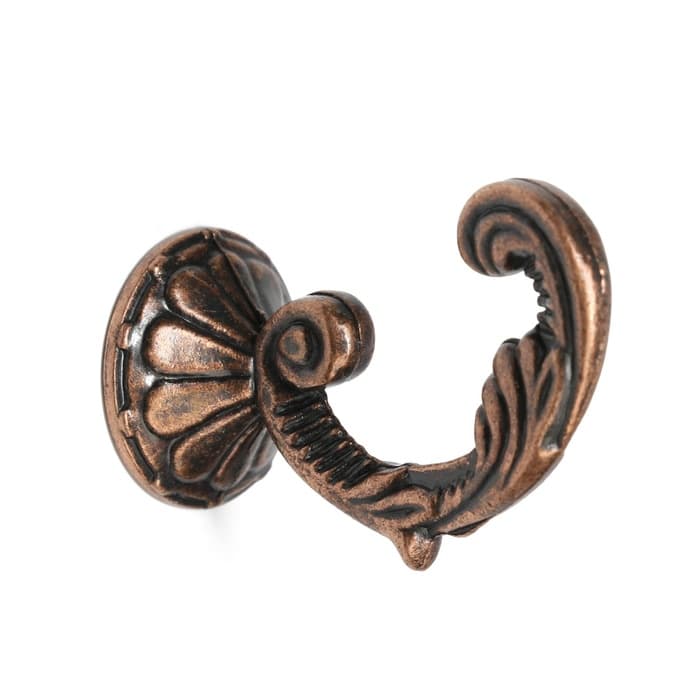 Держатель для штор KS002, однорожковый, цвет медь, набор 2 шт.