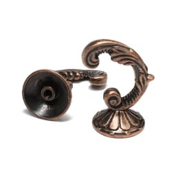 Держатель для штор KS002, однорожковый, цвет медь, набор 2 шт.