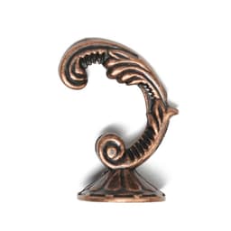 Держатель для штор KS002, однорожковый, цвет медь, набор 2 шт.