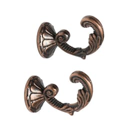 Держатель для штор KS002, однорожковый, цвет медь, набор 2 шт.