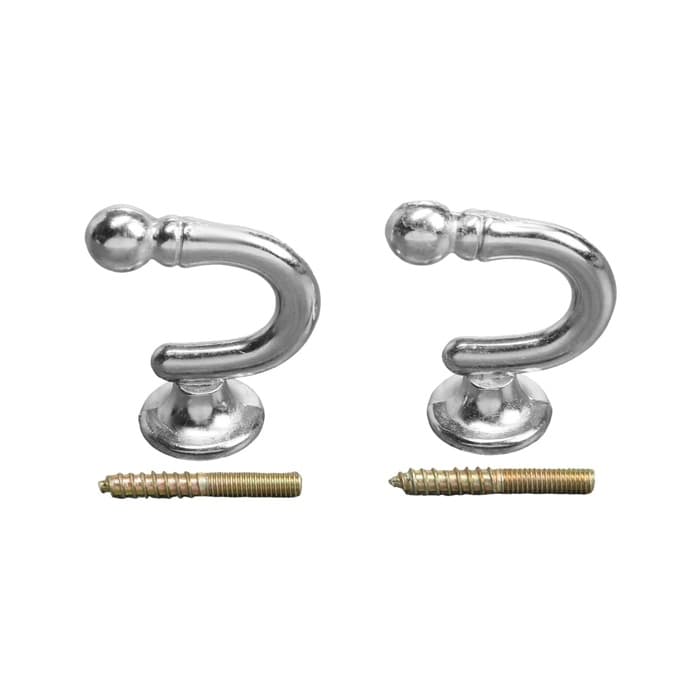 Держатель для штор KS003, однорожковый, цвет хром, набор 2 шт.