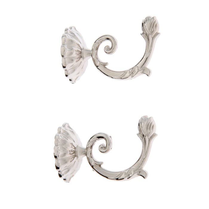 Держатель для штор «ТУНДРА» KS006, однорожковый, цвет хром