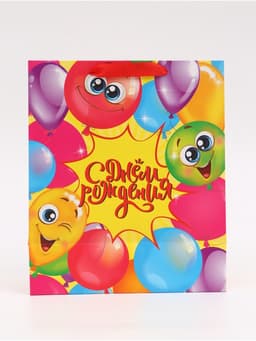 Пакет подарочный ламинированный, упаковка, «Весёлого дня рождения!», ML 23×27×11.5 см