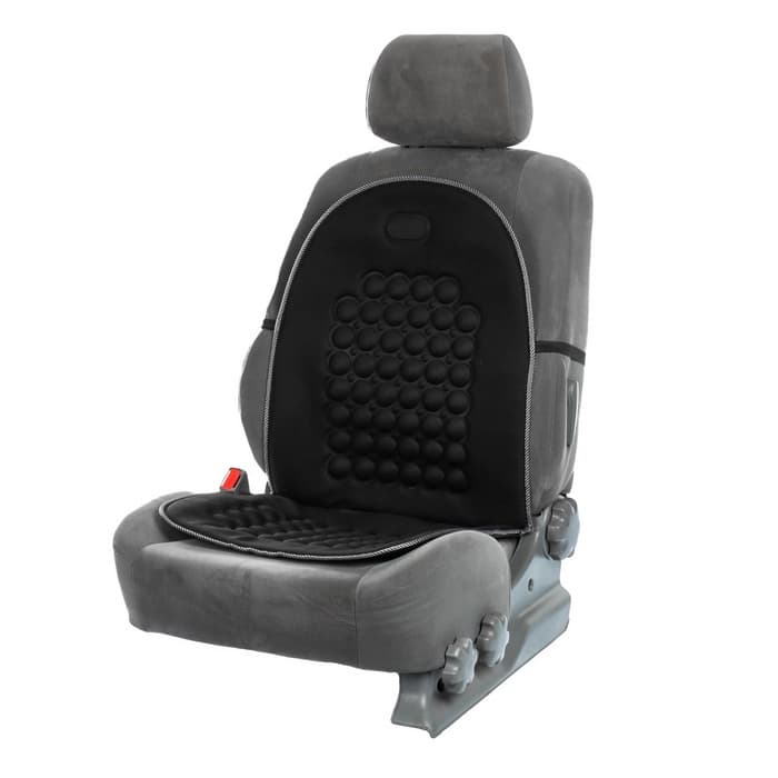 Накидка-массажёр на сиденье автомобиля, чёрный, велюр