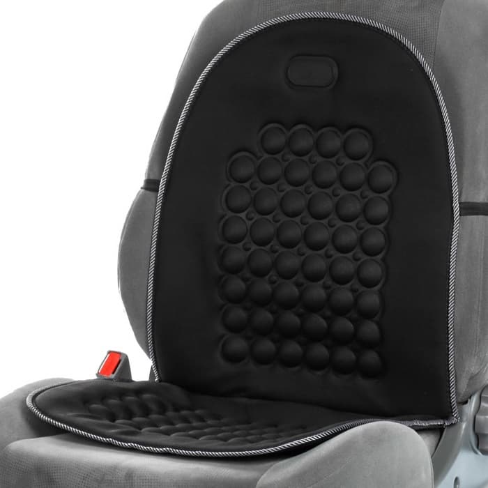 Накидка-массажёр на сиденье автомобиля, чёрный, велюр