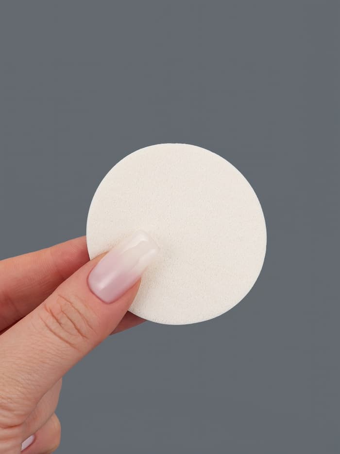 Спонжи для макияжа, 12 шт., d=5.3 см, белые