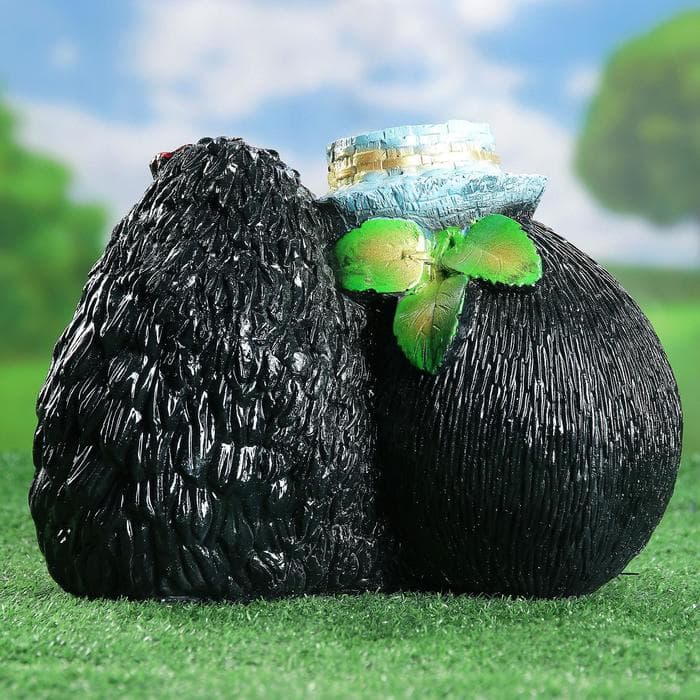 Садовая фигура из гипса «Ёжики признание в любви», 19×28×22 см