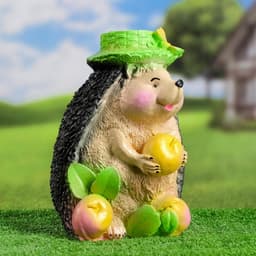 Садовая фигура из гипса «Ёжик с тремя яблоками», 20×25×28 см