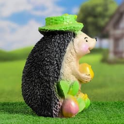 Садовая фигура из гипса «Ёжик с тремя яблоками», 20×25×28 см