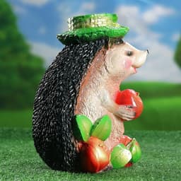 Садовая фигура из гипса «Ёжик с тремя яблоками», 20×25×28 см