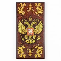 Настольная игра нарды «Герб России», деревянные, малые, 40×40 см, с шашками