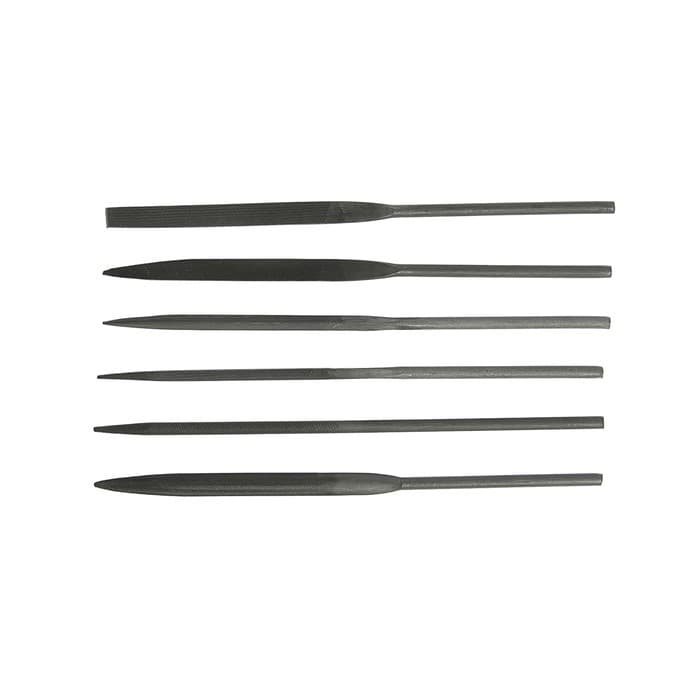 Набор надфилей ЛОМ, металлические рукоятки, 70×160×4 мм, 6 шт.