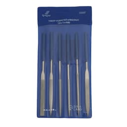 Набор надфилей алмазных ТУНДРА, обрезиненные рукоятки, 70×160×4 мм, 6 шт.