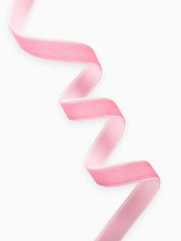 Лента бархатная, 10 мм, 18±1 м, розовая №02