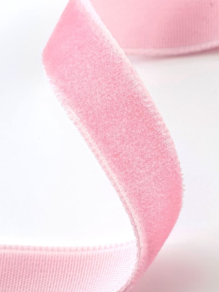 Лента бархатная, 10 мм, 18±1 м, розовая №02