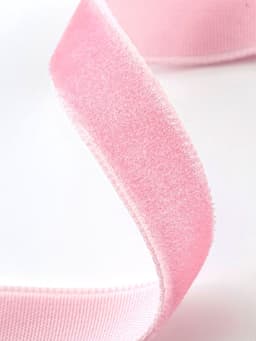 Лента бархатная, 10 мм, 18±1 м, розовая №02
