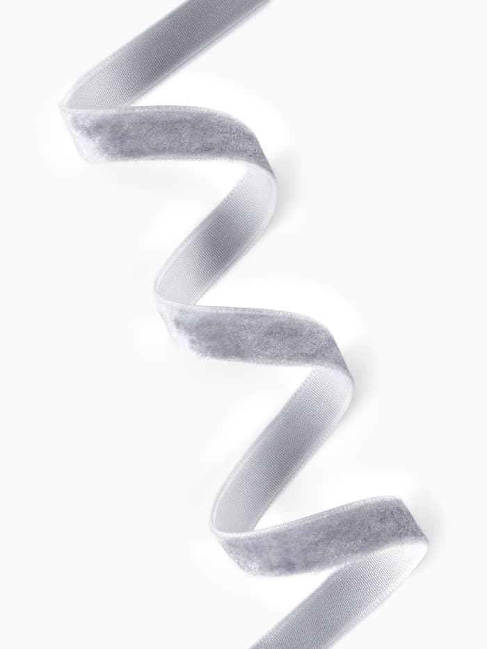 Лента бархатная, 10 мм, 18±1 м, серая №184