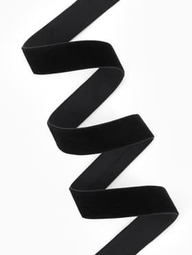 Лента бархатная, 15 мм, 18±1 м, чёрная №03