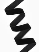 Лента бархатная, 15 мм, 18±1 м, чёрная №03