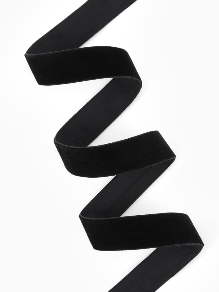 Лента бархатная, 15 мм, 18±1 м, чёрная №03