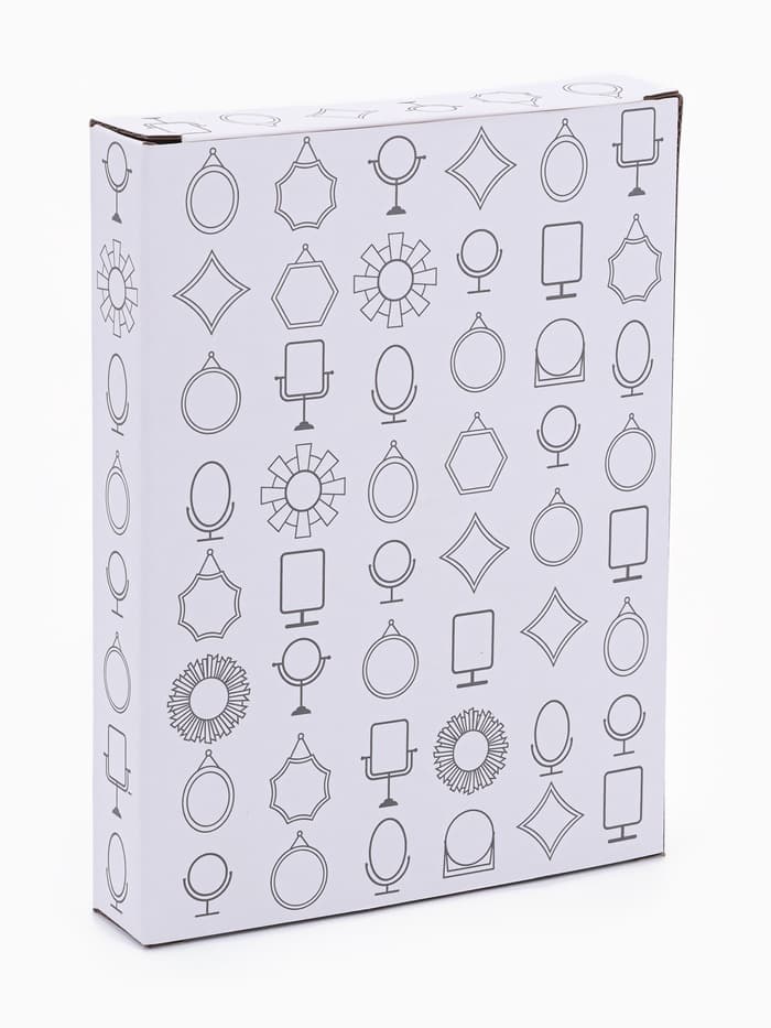 Зеркало декоративное, с увеличением х2, двустороннее, 16.5×25.5 см, (11×15.5 см), чёрное