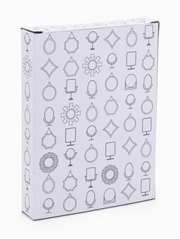 Зеркало декоративное, с увеличением х2, двустороннее, 16.5×25.5 см, (11×15.5 см), чёрное