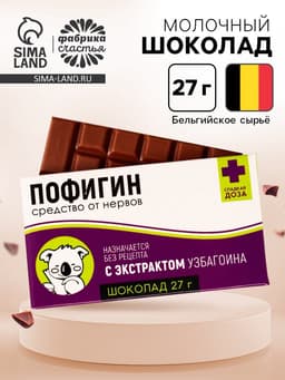 Шоколад молочный «Пофигин»: 27 г
