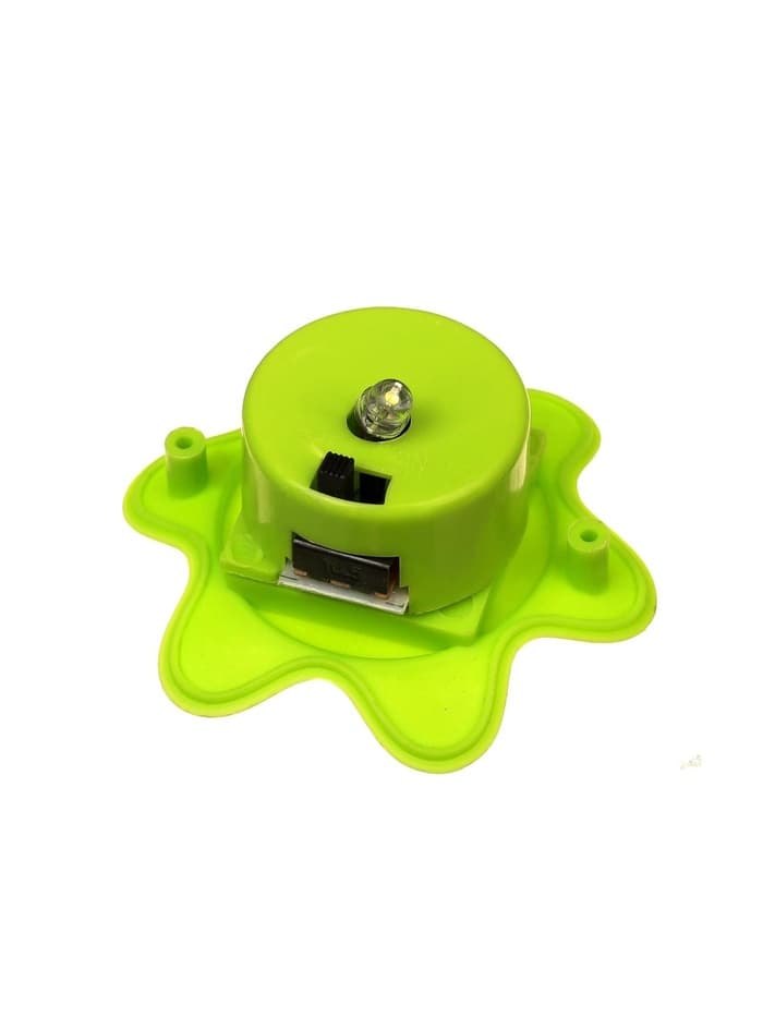 Садовый светильник «Цветок зелёный», уличный, на солнечной батарее, 6×29×6 см, 1 LED, свечение белое